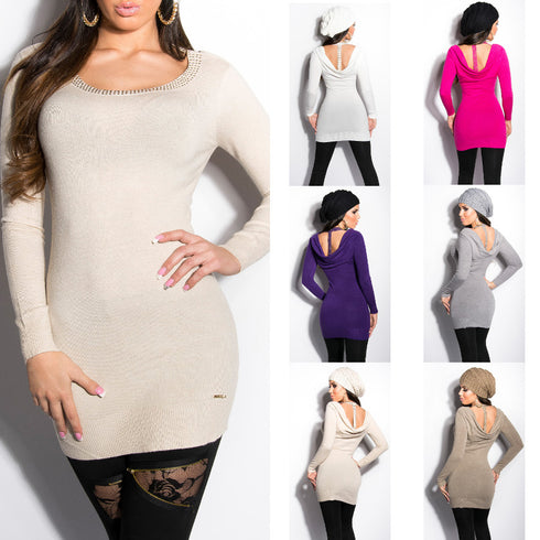 Long Sleeve Open Back Jumper
